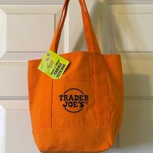Trader Joe's Orange trick or treat mini Canvas Tote